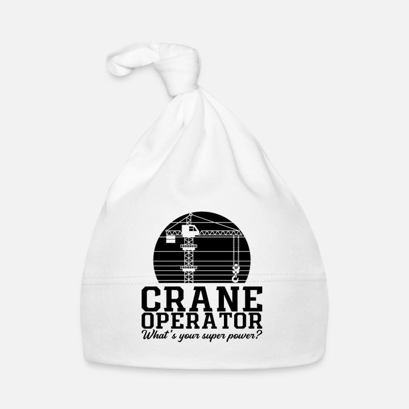 Crane operator Crane driver Construction worker Gift idea Organic Baby Cap