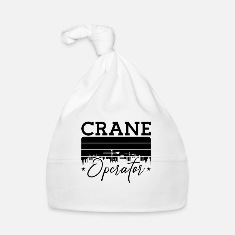 Crane Operator Construction Worker Work Crane Gift Idea Organic Baby Cap