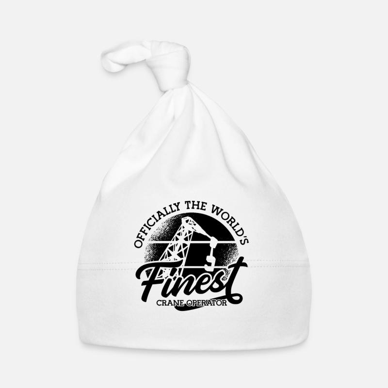 Kranführer Kran Bauarbeiter Arbeit Geschenkidee Baby Bio-Mütze