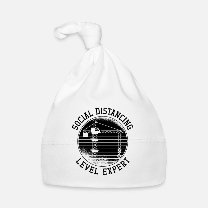 Bauarbeiter Bau Kranführer Kranfahrer Geschenkidee Baby Bio-Mütze