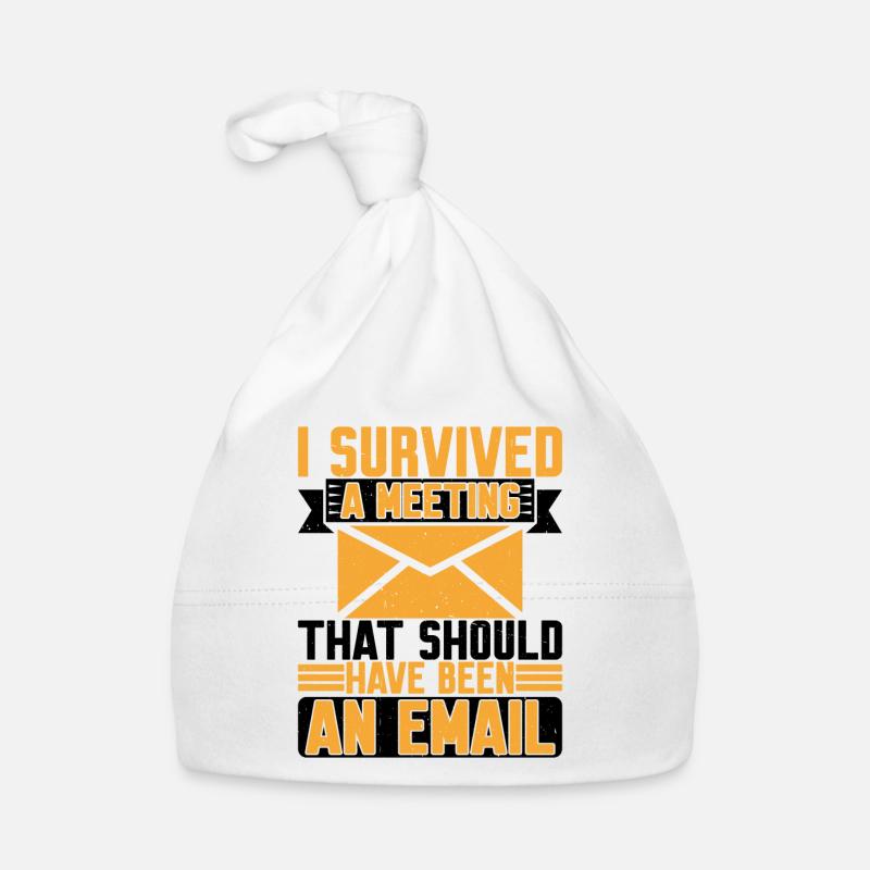 I Survived Another Meeting 8 Baby Bio-Mütze