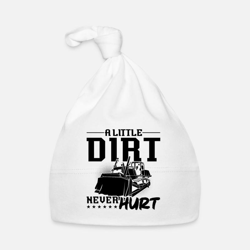 Bagger Raupe Bauarbeiter Bulldozer Geschenkidee Baby Bio-Mütze