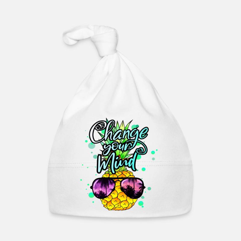 Pineapple change your thinking Organic Baby Cap