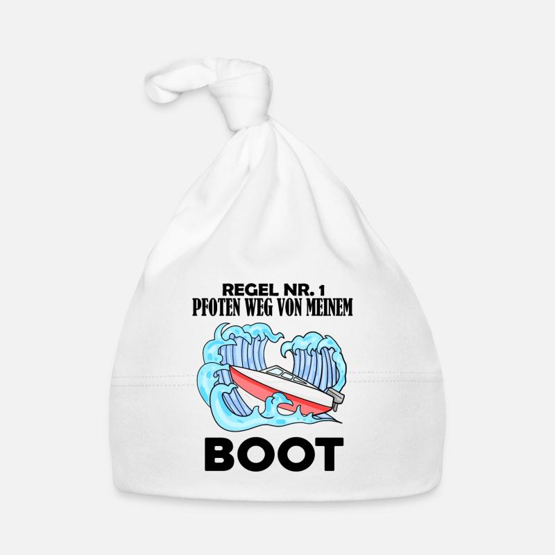 Motorboot Kapitän Boot Boote Seefahrt Geschenk Baby Bio-Mütze