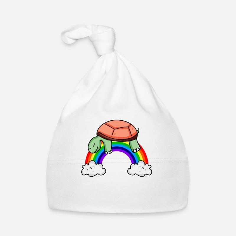 Tortue arc-en-ciel Bonnet bio Bébé