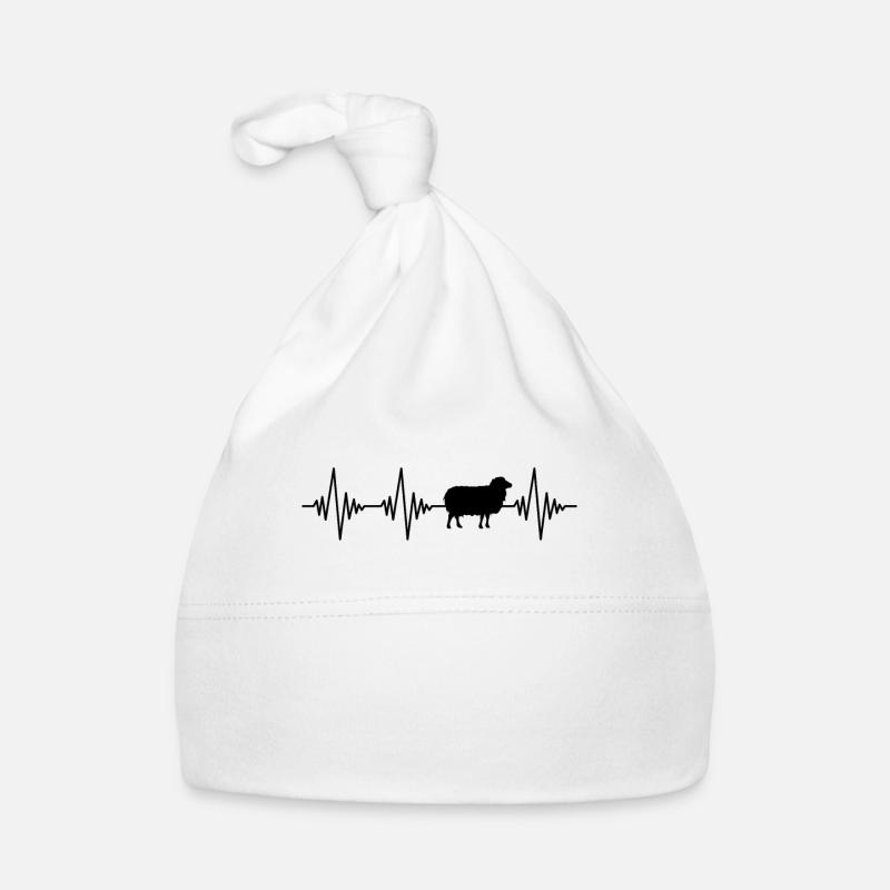 Schaf Herzschlag Baby Bio-Mütze