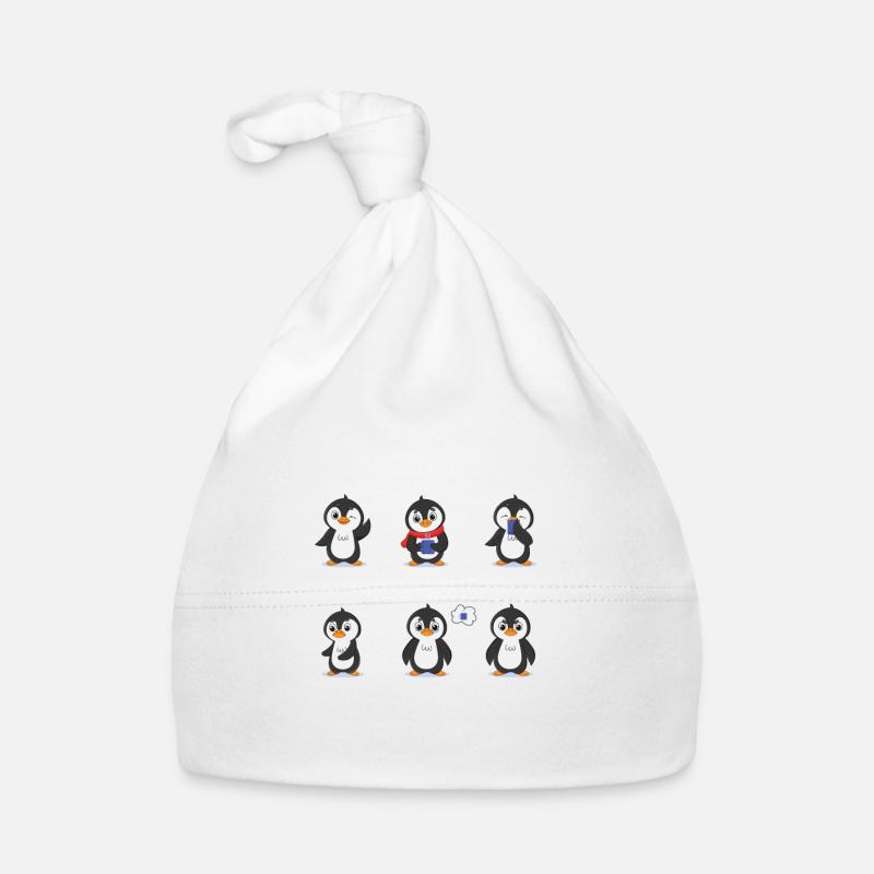 Meine Kaffee Stimmungen Pinguin Geschenk Baby Bio-Mütze