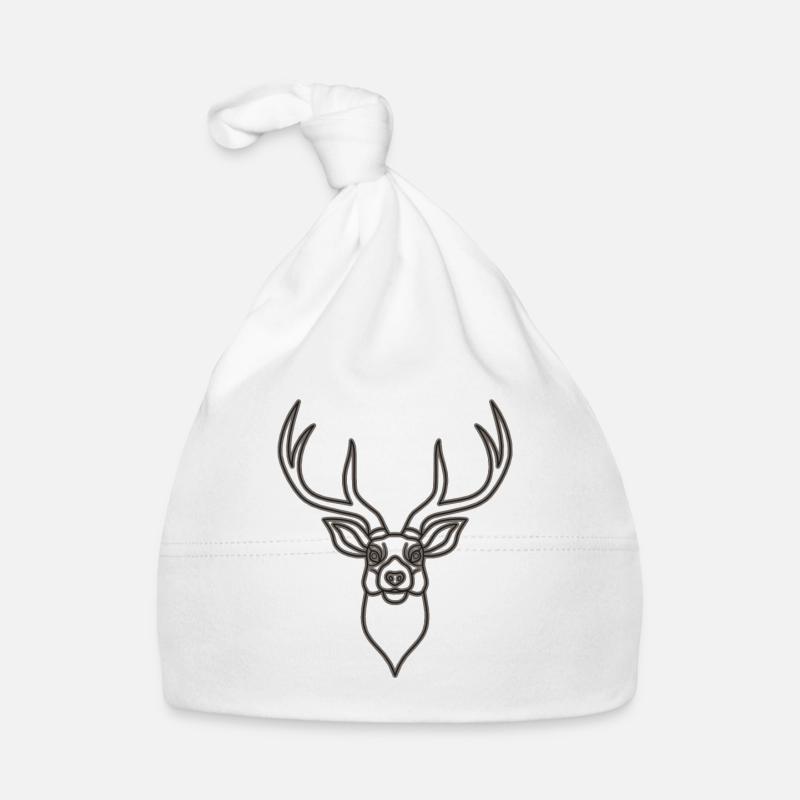 Rothirsch Geweih mit Hirschgeweih Baby Bio-Mütze