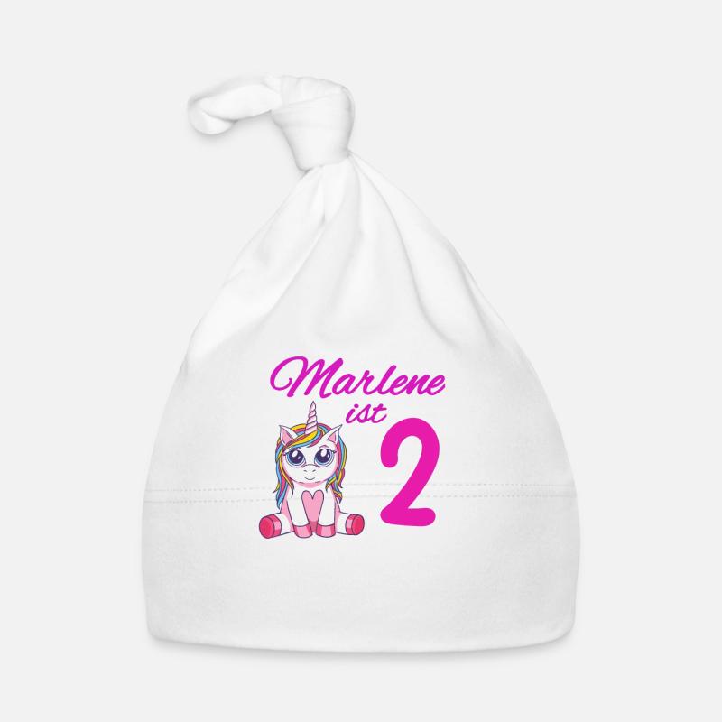 Kindergeburtstag 2 Jahre Mädchen Name Marlene Baby Bio-Mütze