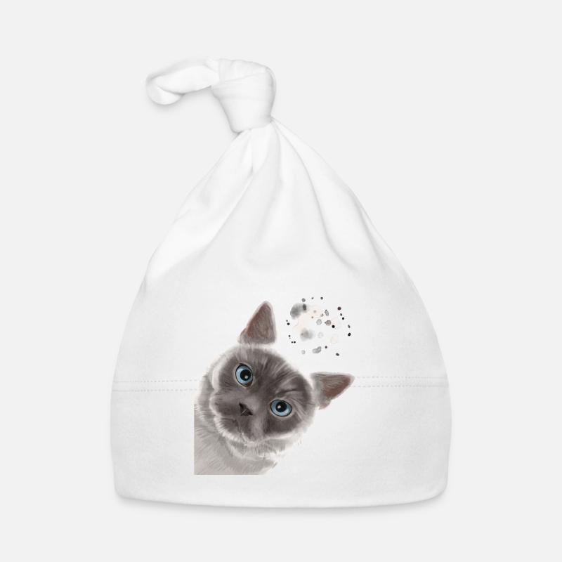 Neugierige Colourpoint Britisch Kurzhaar Katze Baby Bio-Mütze