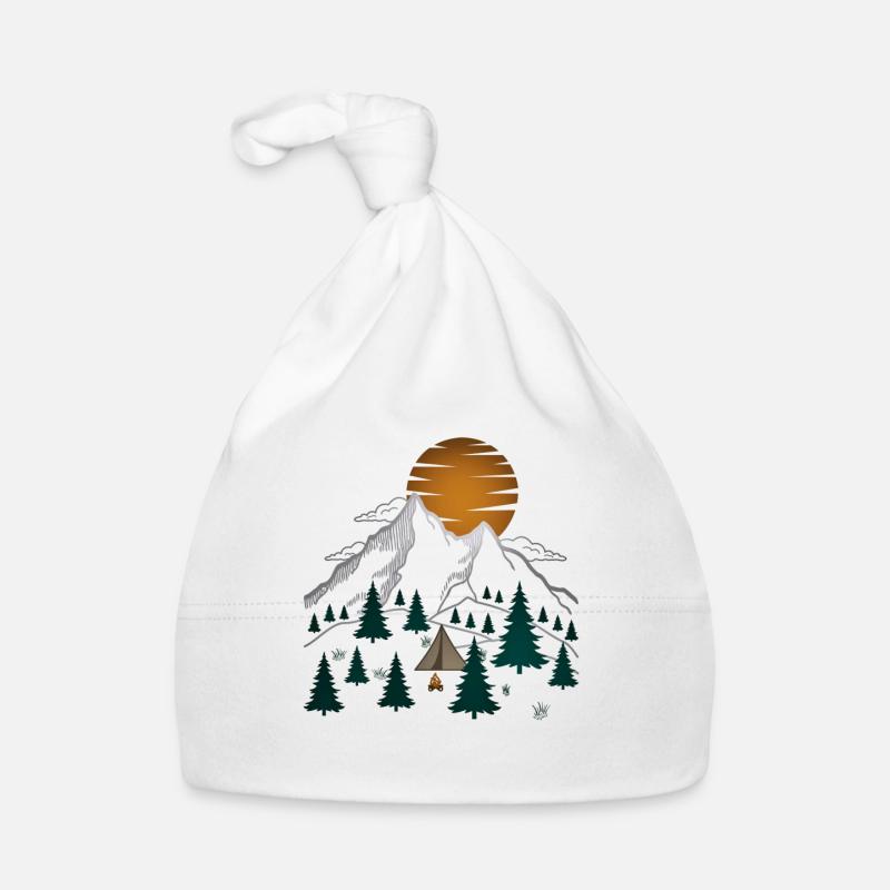 Camping à la montagne Bonnet bio Bébé