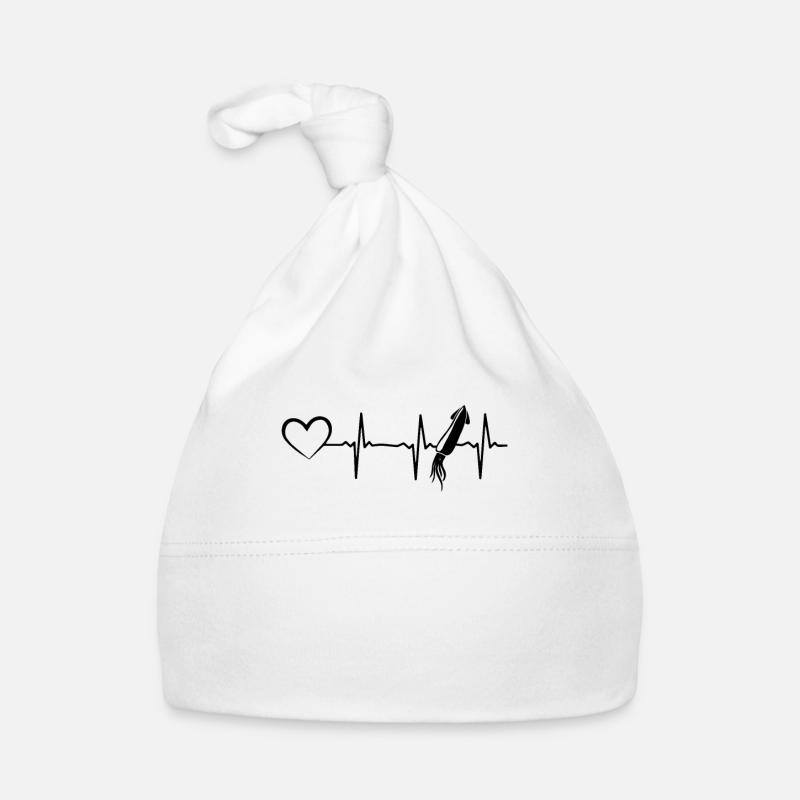 Squid Heartbeat Squid Squid Sweet Organic Baby Cap