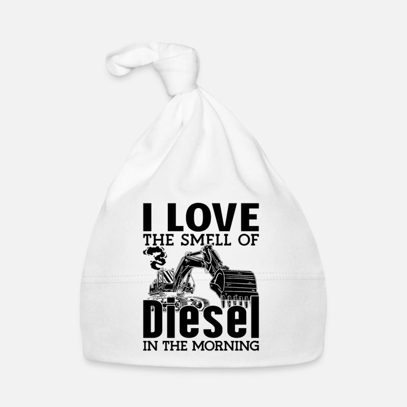 Baggern Baggerfahrer Bauarbeiter Geschenkidee Baby Bio-Mütze