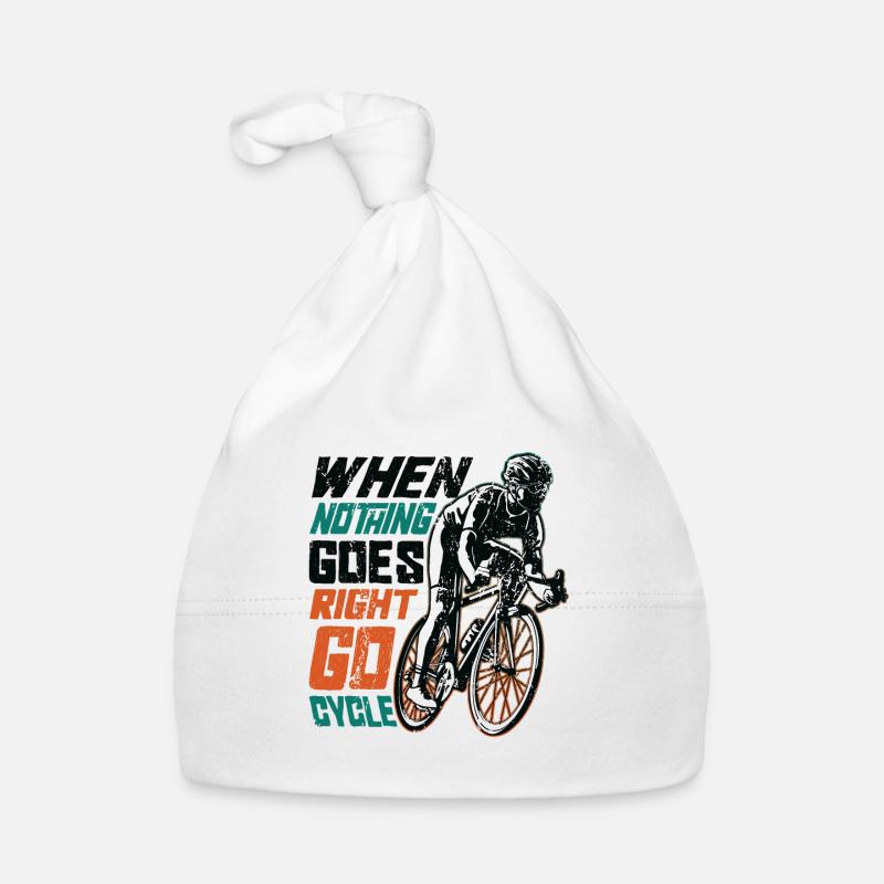 When Nothing Goes Right, Go Cycle, Cycling. Organic Baby Cap
