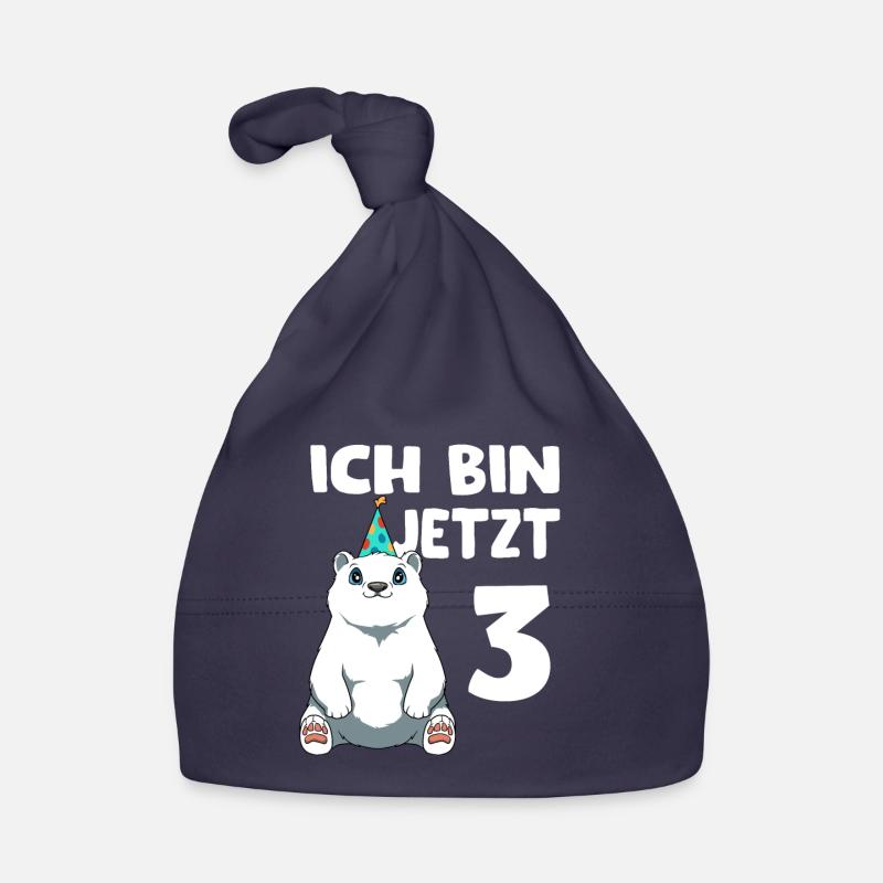3. Geburtstag Eisbär - 3 Jahre Alt Geschenk Baby Bio-Mütze
