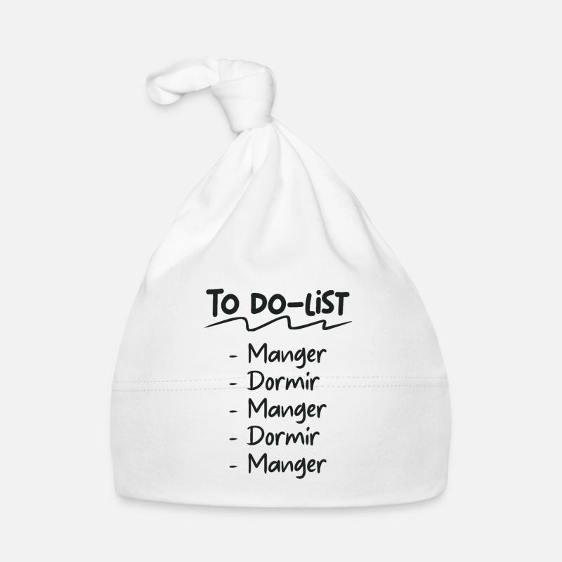 to do list manger dormir Bonnet bio Bébé