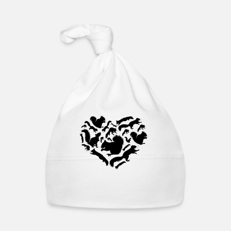 Squirrel with squirrel, sweet squirrel Organic Baby Cap