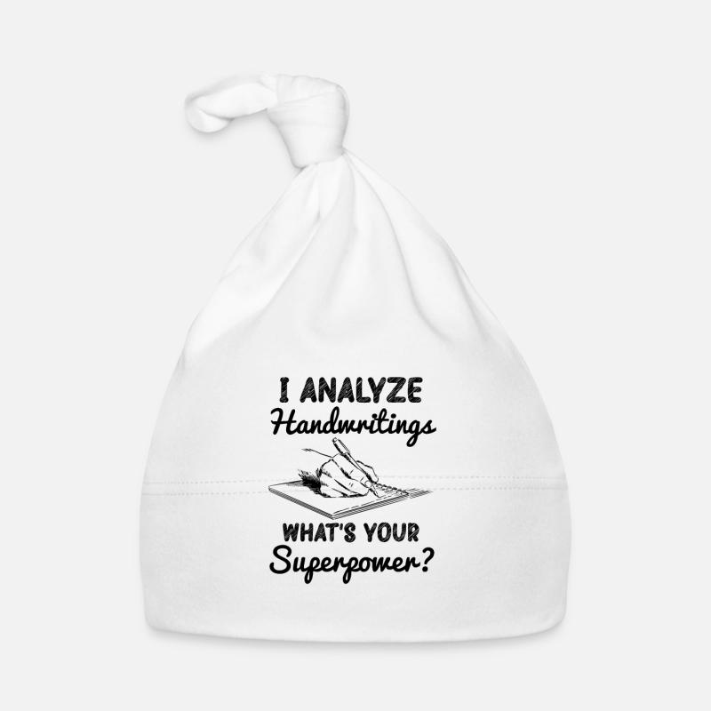 I analyze reading handwriting Organic Baby Cap