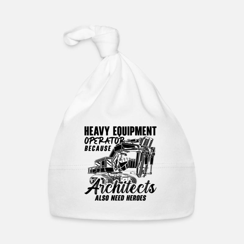 Baggern Bau Baggerfahrer Bauarbeiter Geschenkidee Baby Bio-Mütze