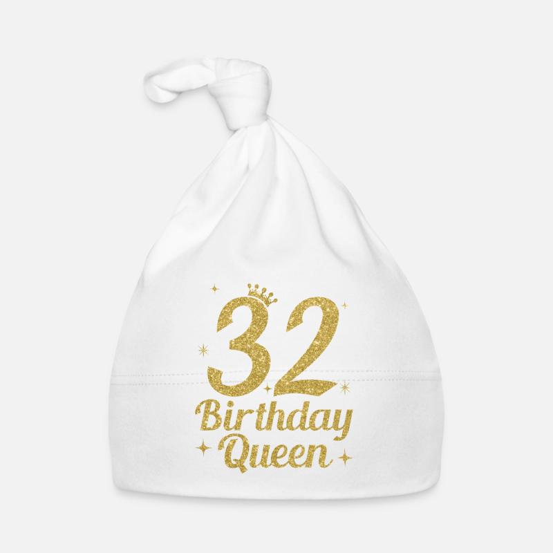 Birthday Queen 32 Baby Bio-Mütze