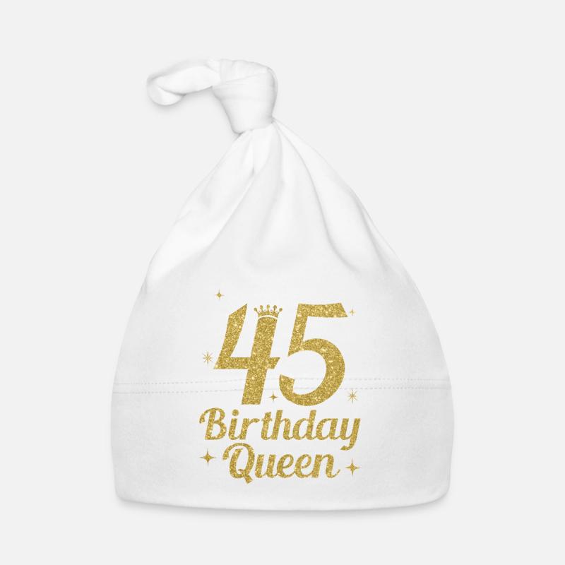 Birthday Queen 45 Baby Bio-Mütze