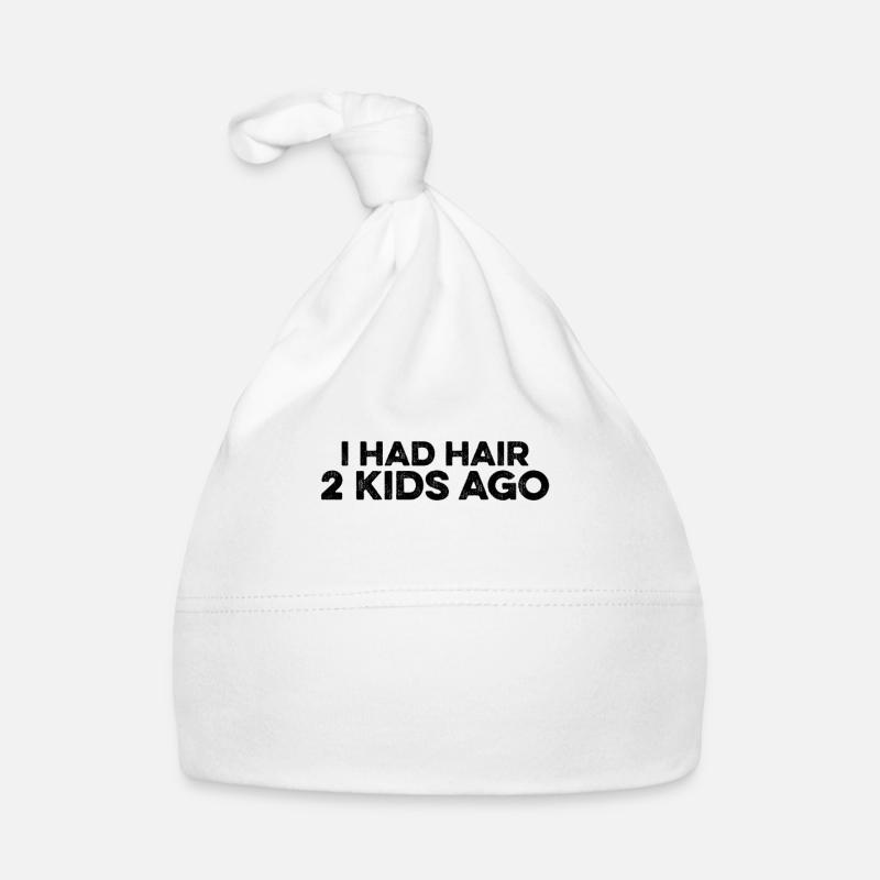 Ich hatte Haare 2 Kinder vor glatzköpfigem Kerl Glatze Kopf Ehemann Baby Bio-Mütze