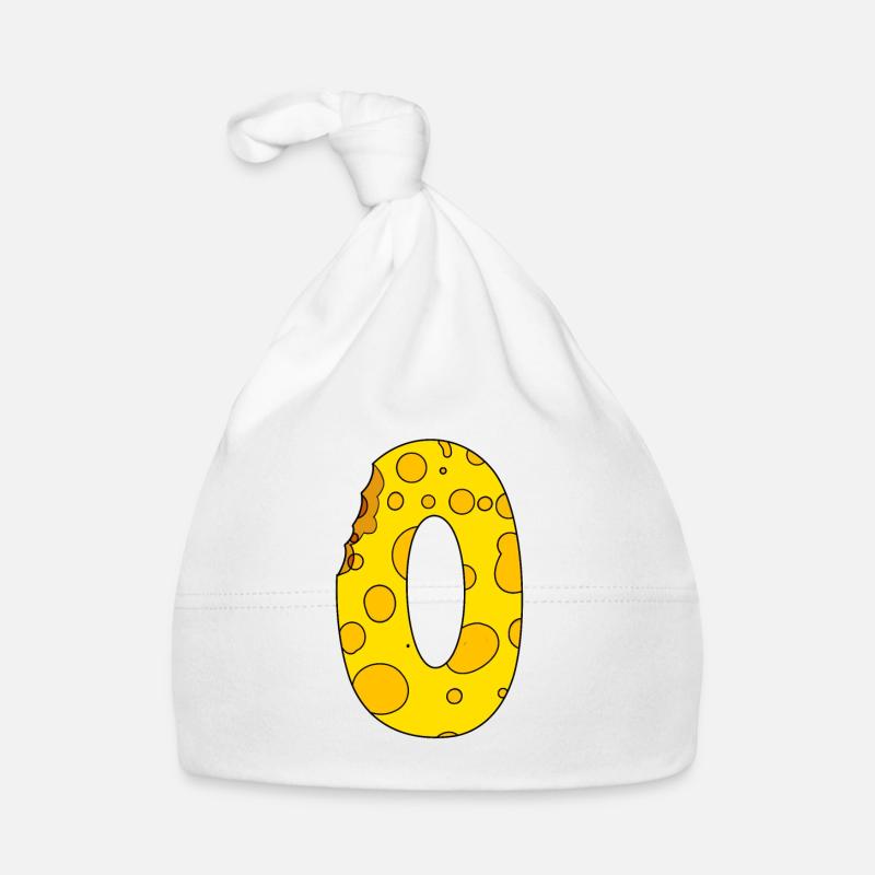 Number 0 Digit Cheese Organic Baby Cap