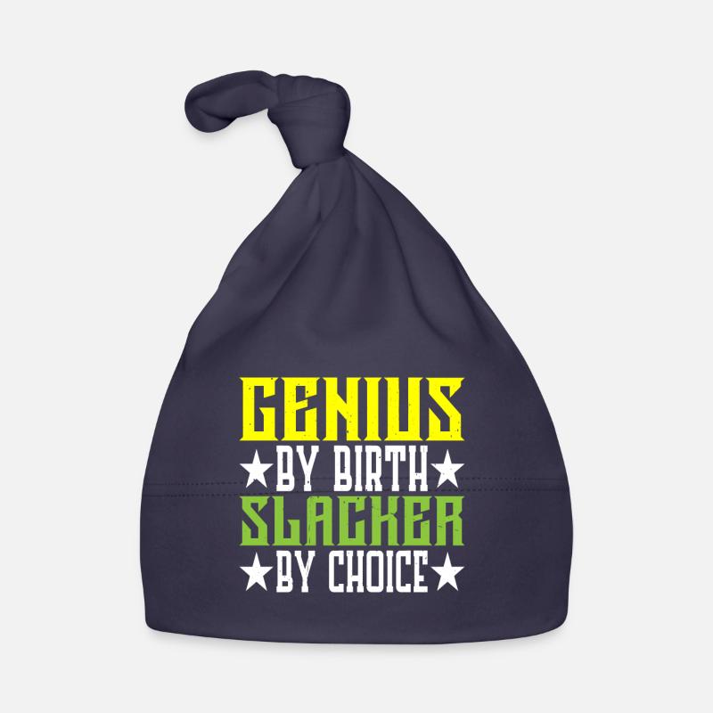 Genius By Birth Slacker By Choice 5 Baby Bio-Mütze