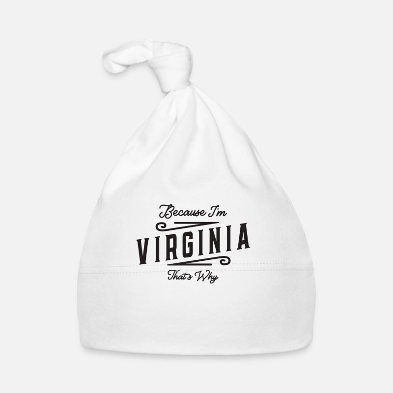 Because I'm Virginia That's Why Personalized Name Organic Baby Cap
