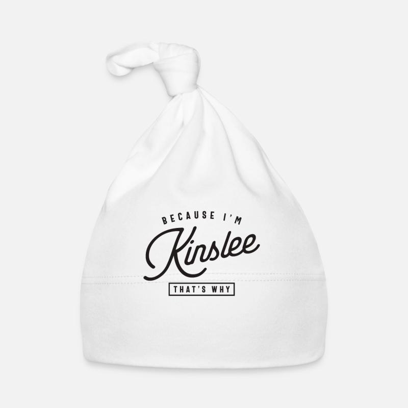Because I'm Kinslee That's Why Personalized Name Organic Baby Cap