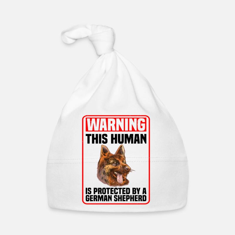 This human is protected by a German Shepherd 4 Organic Baby Cap