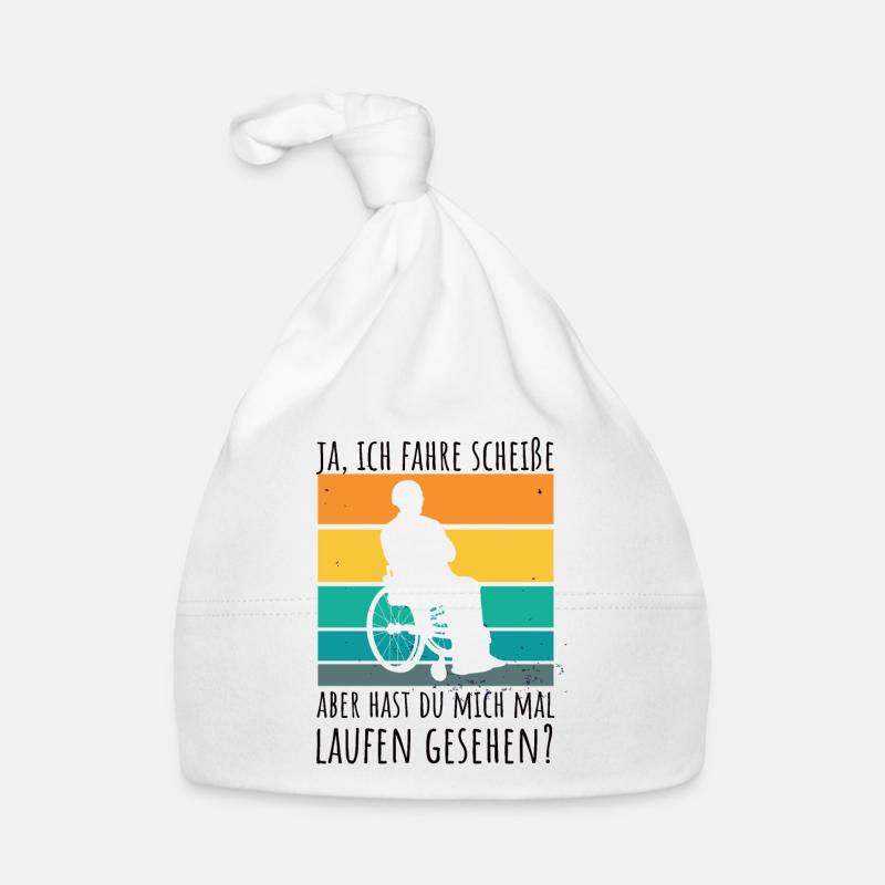Rollstuhlfahrer Humor Spruch Baby Bio-Mütze