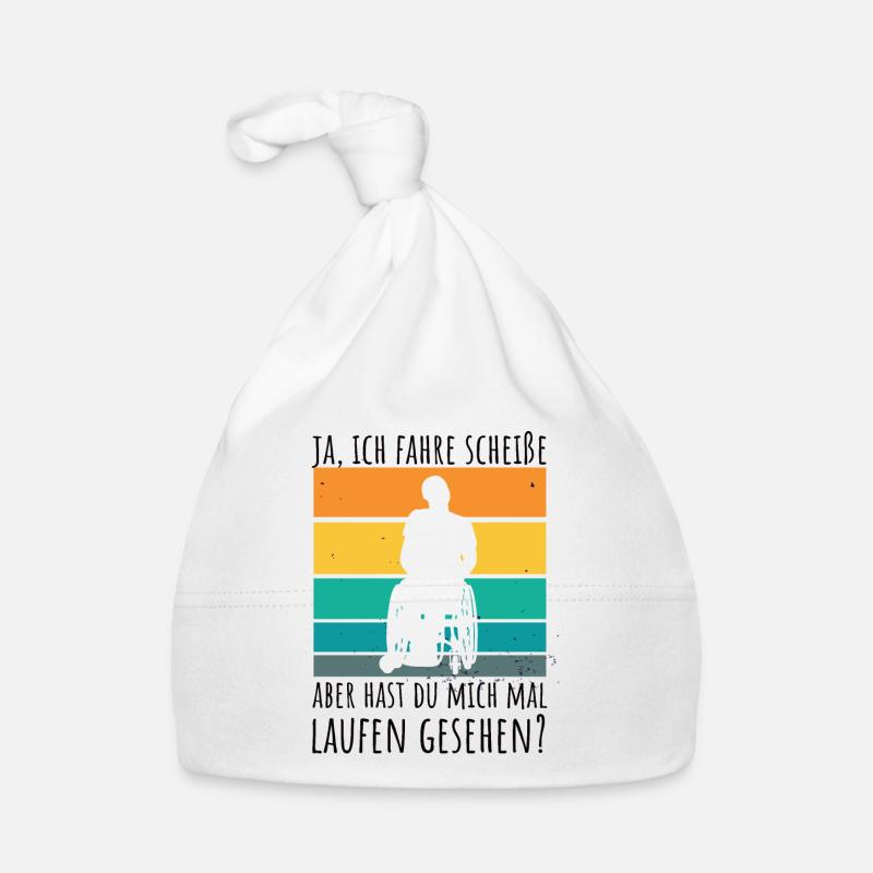 Rollstuhlfahrer Humor Spruch Baby Bio-Mütze