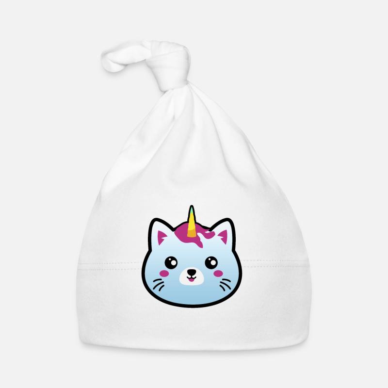 Magical Caticorn design Cute Gift for Cat Lovers Organic Baby Cap