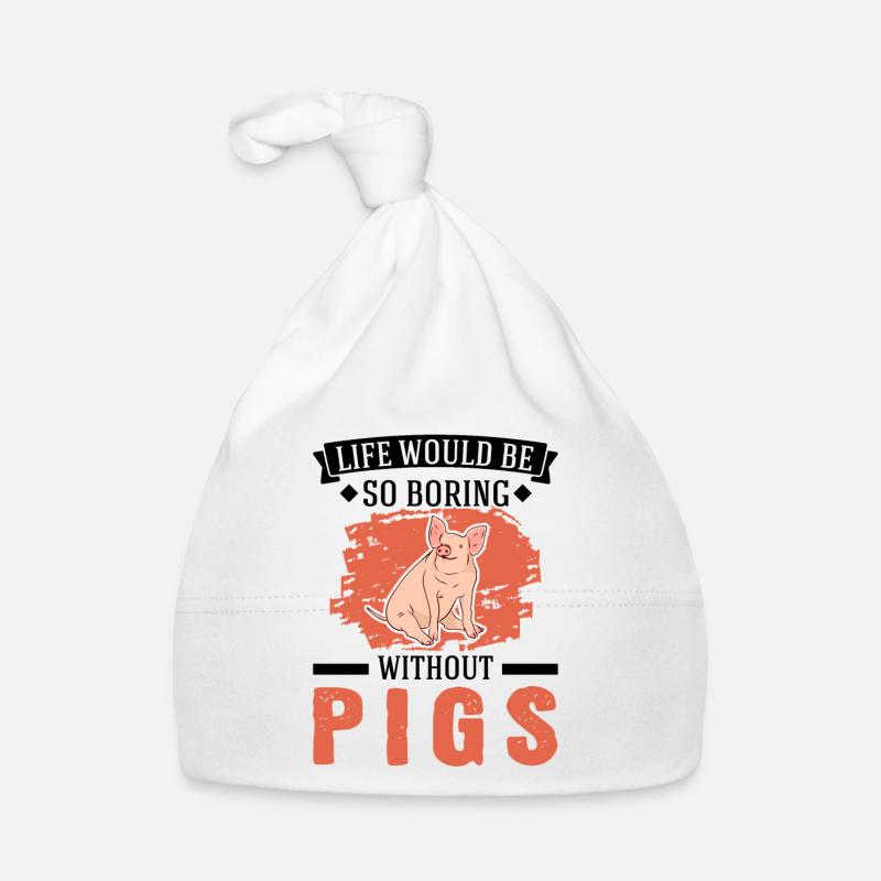 Pig Gift Farmer Pigs Organic Baby Cap