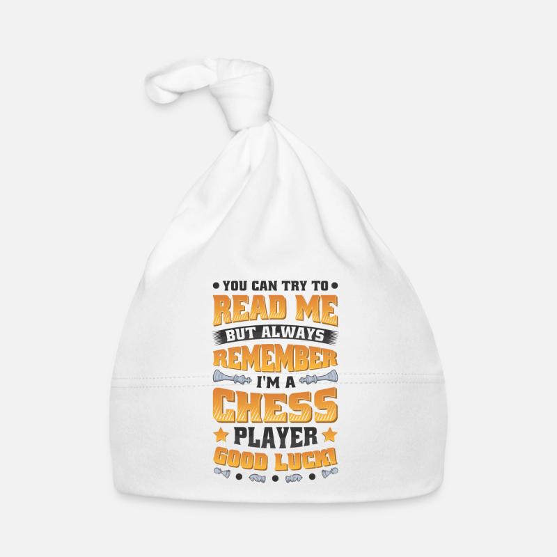 Try to read me, chess player Organic Baby Cap