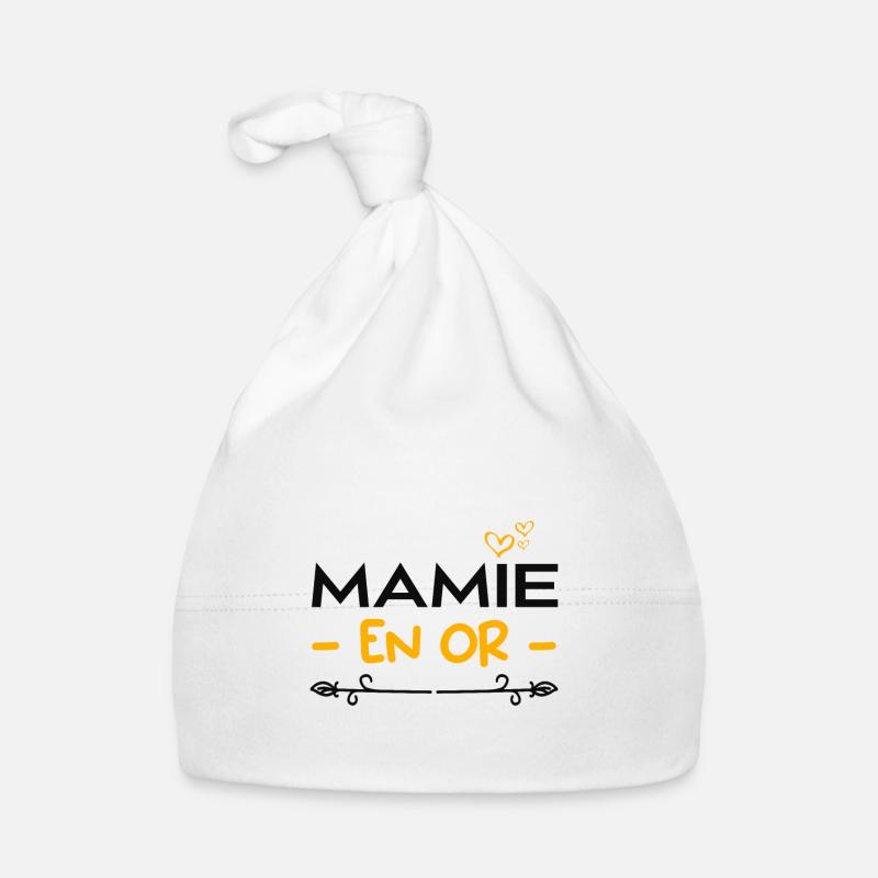 Mamie En Or - Bonnet bio Bébé - blanc