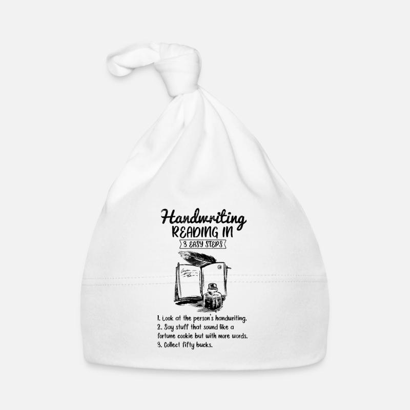 Handwriting Reader Handwriting Reading Step Funny Organic Baby Cap