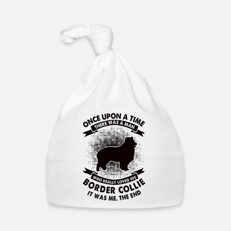 Il était une fois - Border-Collie - Bonnet bio Bébé - blanc