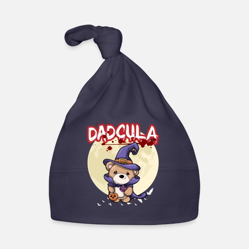 Dadcula Dracula Vampire Dad Funny Halloween Party Organic Baby Cap