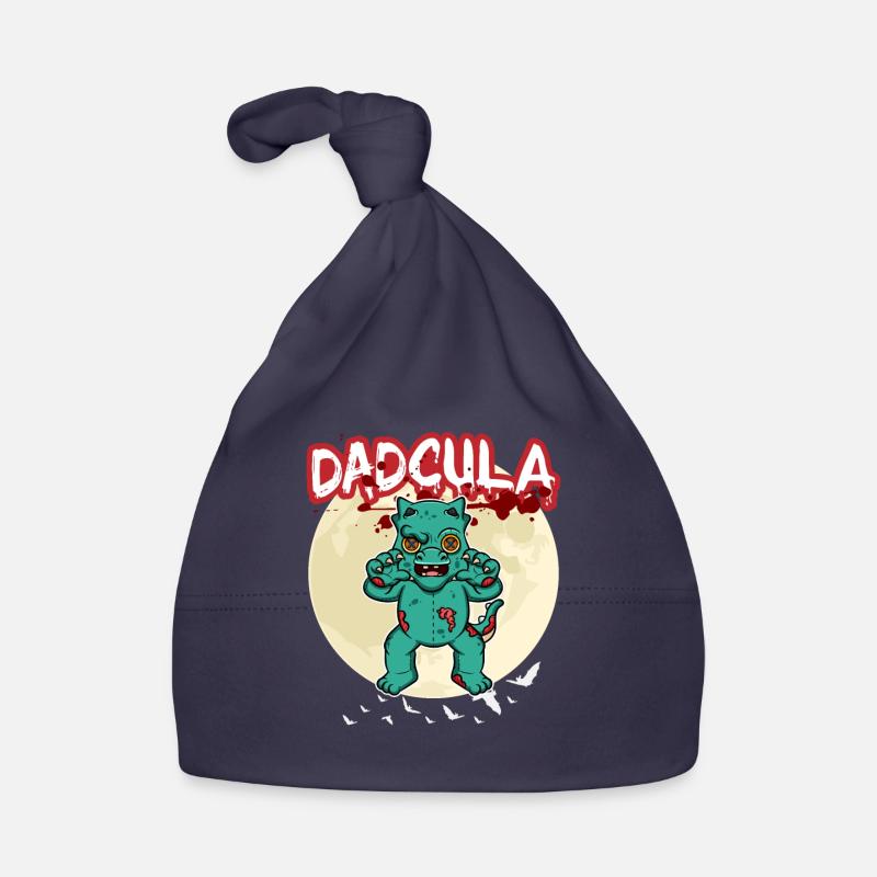 Dadcula Dracula Vampire Dad Funny Halloween Party Organic Baby Cap