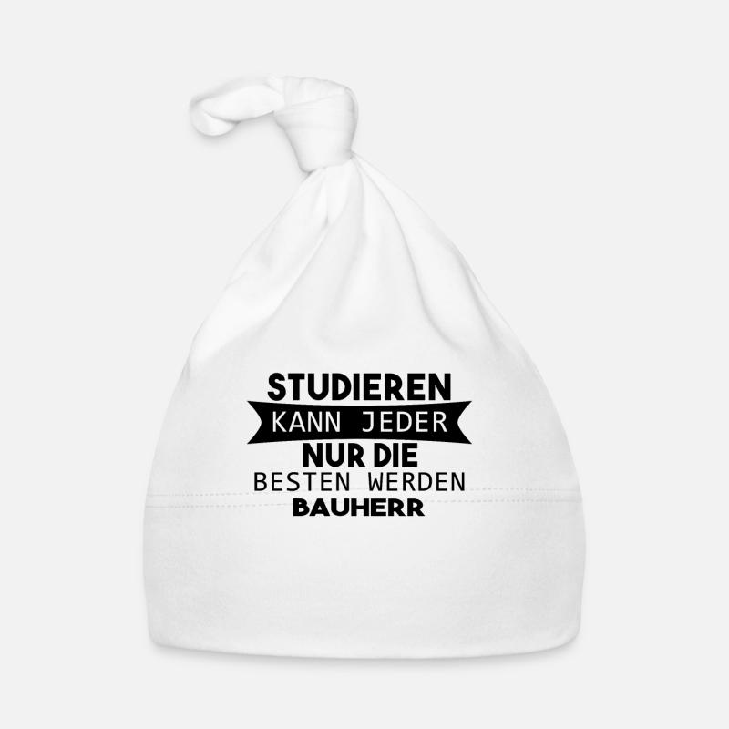 Bauherr Geschenk Baby Bio-Mütze