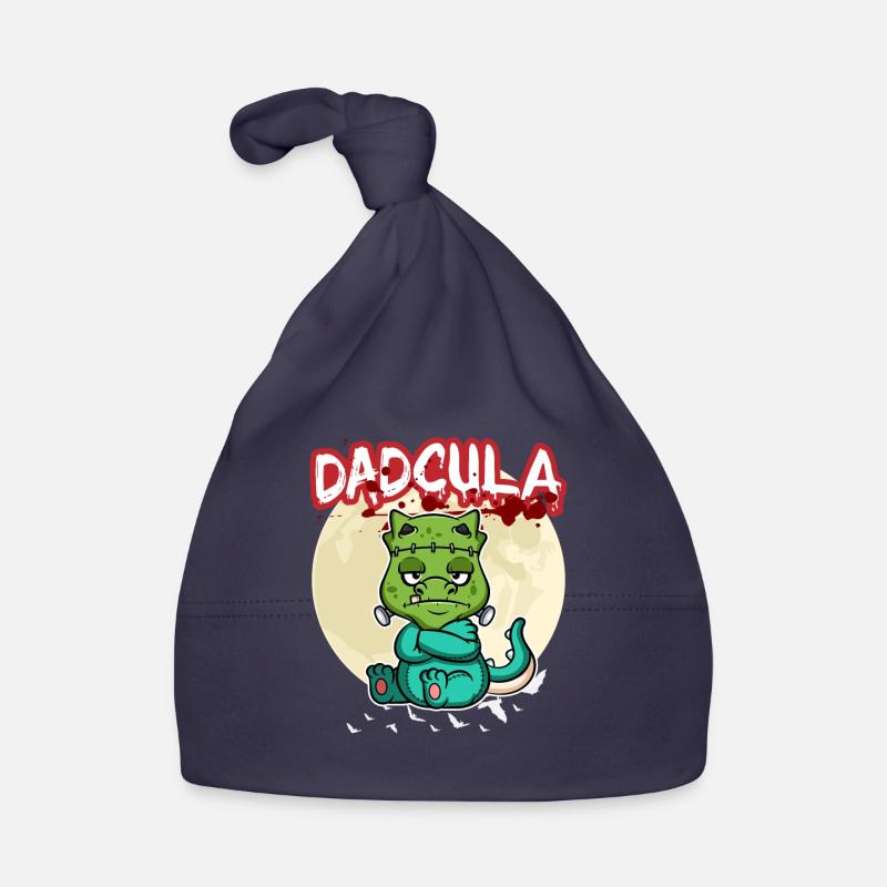 Dadcula Dracula Vampire Dad Funny Halloween Party Organic Baby Cap