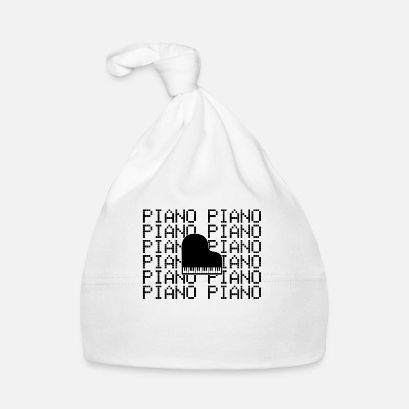 Piano - Bonnet bio Bébé - blanc