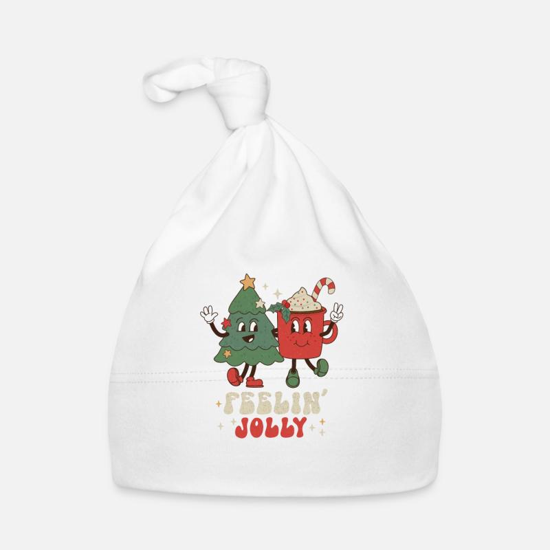Feeling Jolly Noël Retro Chanson de Noël Bonnet bio Bébé