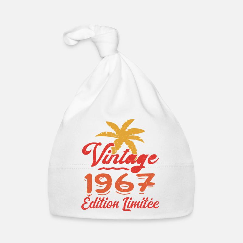 Vintage 1967 Edition Limitée - Bonnet bio Bébé - blanc