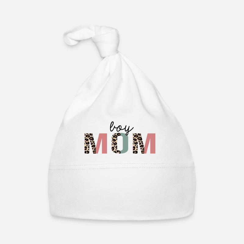 Junge Mama Leopard Print Lustig Baby Bio-Mütze