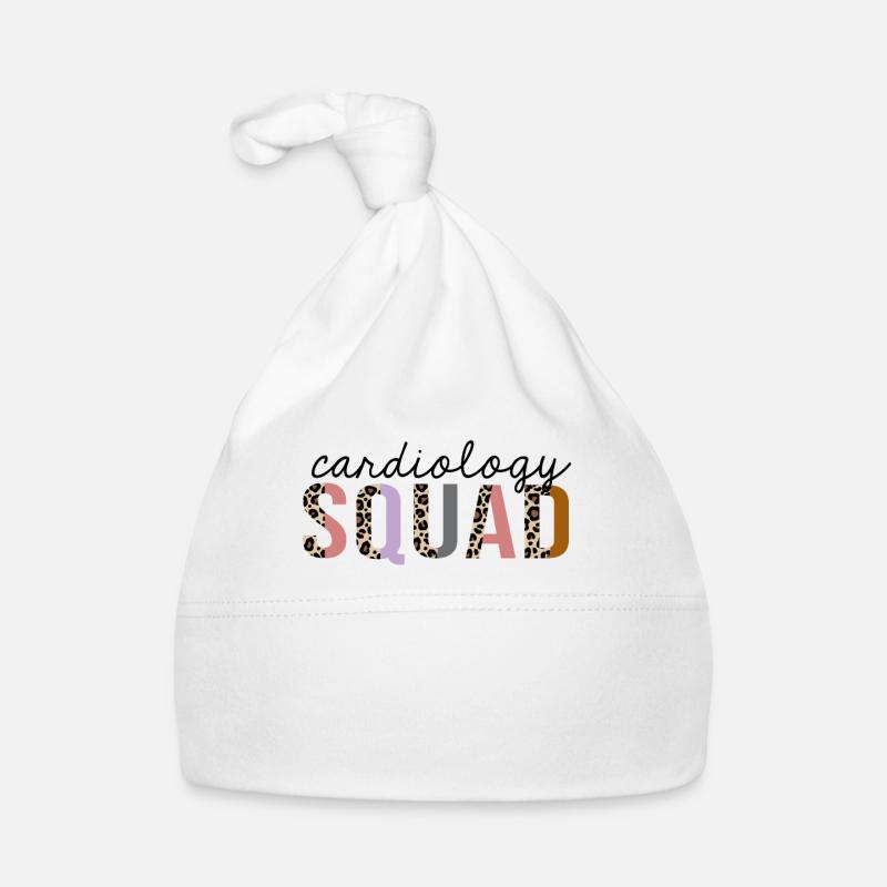Cardiology Squad Leopard Print Funny Organic Baby Cap
