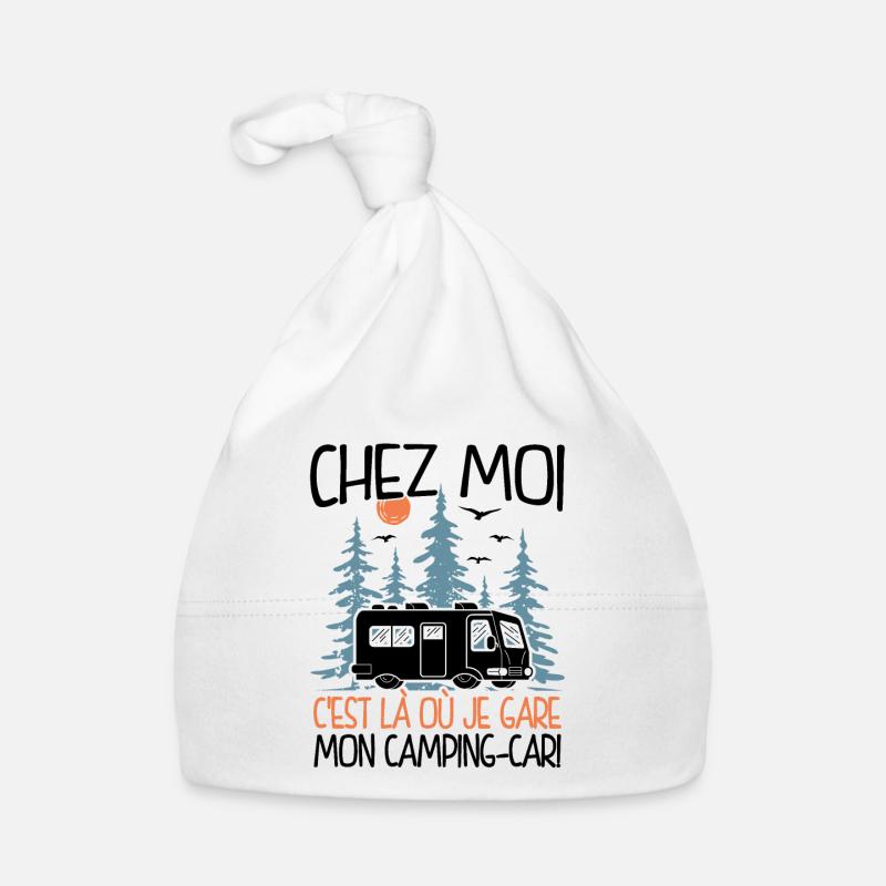 Chez Moi C'est Là Où Je Gare Mon Camping-car Bonnet bio Bébé