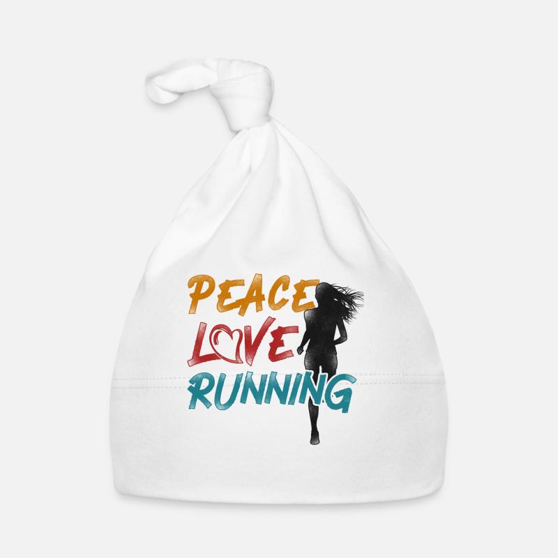 Running Runner Half Marathon - Baby Bio-Mütze - Weiß